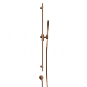 Gessi Habito Душевой гарнитур: ручной душ, штанга, держатель, шланг 150 см, цвет: copper brushed PVD 70142#708