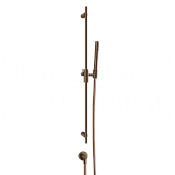 Gessi Habito Душевой гарнитур: ручной душ, штанга, держатель, шланг 150 см, цвет: coffee bronze PVD 70142#761