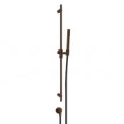 Gessi Habito Душевой гарнитур: ручной душ, штанга, держатель, шланг 150 см, цвет: dark bronze 70442#845