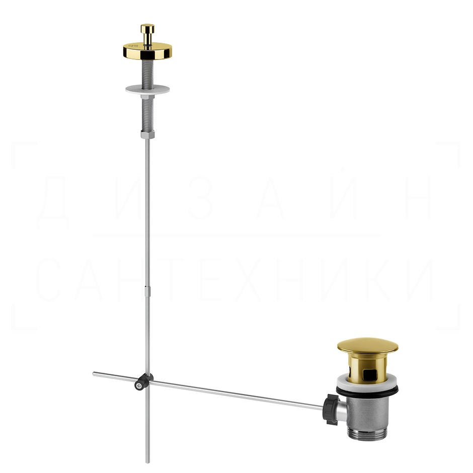 Gessi Донный клапан автоматический, с переливом, цвет: gold PVD 01350#246