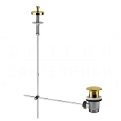 Gessi Донный клапан автоматический, с переливом, цвет: gold PVD 01350#246