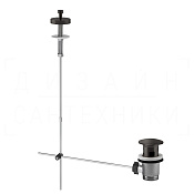 Gessi Донный клапан автоматический, с переливом, цвет: black metal brushed PVD 01350#707