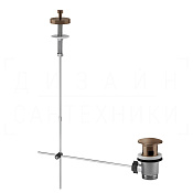 Gessi Донный клапан автоматический, с переливом, цвет: copper brushed PVD 01350#708