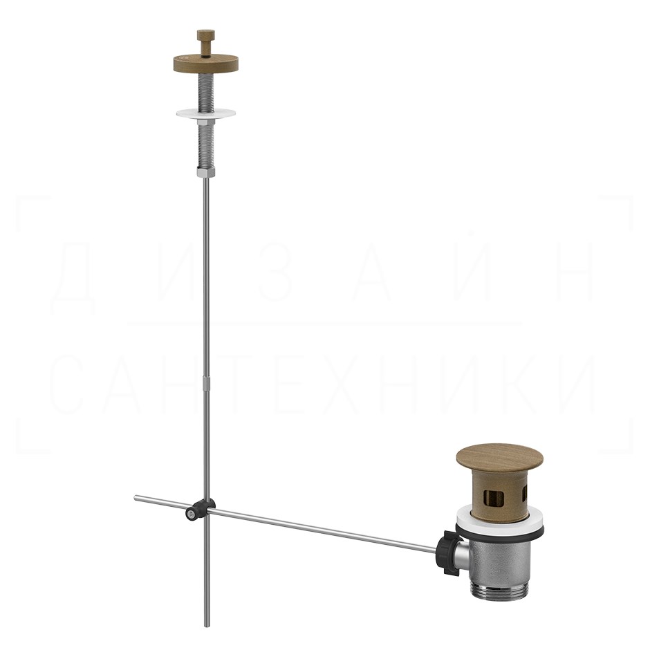 Gessi Донный клапан автоматический, с переливом, цвет: antique brass 01350#713