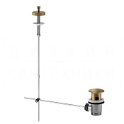 Gessi Донный клапан автоматический, с переливом, цвет: warm bronze brushed PVD 01350#726