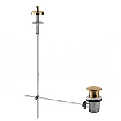 Gessi Донный клапан автоматический, с переливом, цвет: warm bronze PVD 01350#735