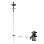 Gessi Донный клапан автоматический, с переливом, цвет: coffee bronze brushed PVD 01350#761