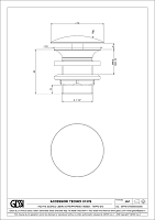 Gessi Донный клапан свободного слива, без перелива, цвет: gold PVD 01376#246