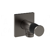 Gessi Inverso Шланговое подключение с держателем для душа, цвет: black metal brushed PVD 73061#707