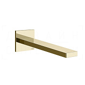 Gessi Inverso Rigato Излив настенный для раковины 19,7 см, фиксированный, цвет: brass PVD 73102#710