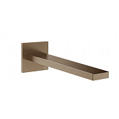 Gessi Inverso Rigato Излив настенный для раковины 19,7 см, фиксир., цвет: coffee bronze brushed PVD 73102#761
