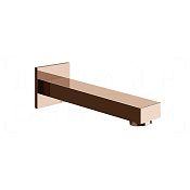 Gessi Inverso Rigato Излив настенный для ванны 18 см, фиксированный, цвет: copper PVD 73103#030