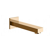 Gessi Inverso Rigato Излив настенный для ванны 18 см, фиксированный, цвет: warm bronze PVD 73103#735