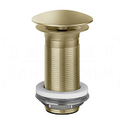 Gessi Донный клапан свободного слива, без перелива, цвет: brushed brass PVD 01391#727