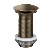 Gessi Донный клапан свободного слива, без перелива, цвет: coffee bronze brushed PVD 01391#761