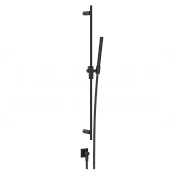 Gessi Inverso Rigato Душевой гарнитур: ручной душ, штанга, держат., шланг 150 см, цвет: matte black 73541#299
