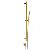 Gessi Inverso Rigato Душевой гарнитур: ручной душ, штанга, шланг 150 см, цвет: brushed brass PVD 73541#727