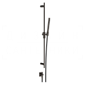 Gessi Inverso Душевой гарнитур: ручной душ, штанга, держатель, шланг 150 см, цвет: black metal PVD 73641#707
