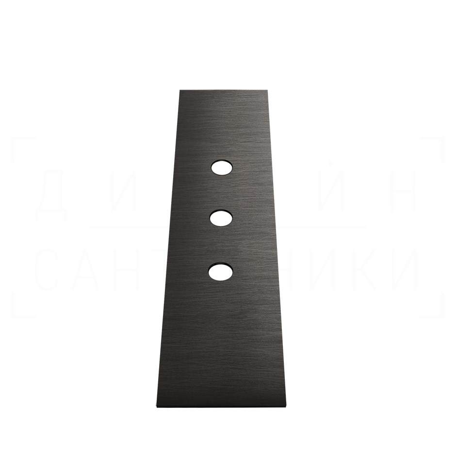 Gessi Пластина для монтажного бокса на 3 отверстия, цвет: black metal brushed PVD 01663#707