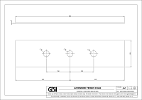 Gessi Пластина для монтажного бокса на 3 отверстия, цвет: warm bronze brushed PVD 01663#726