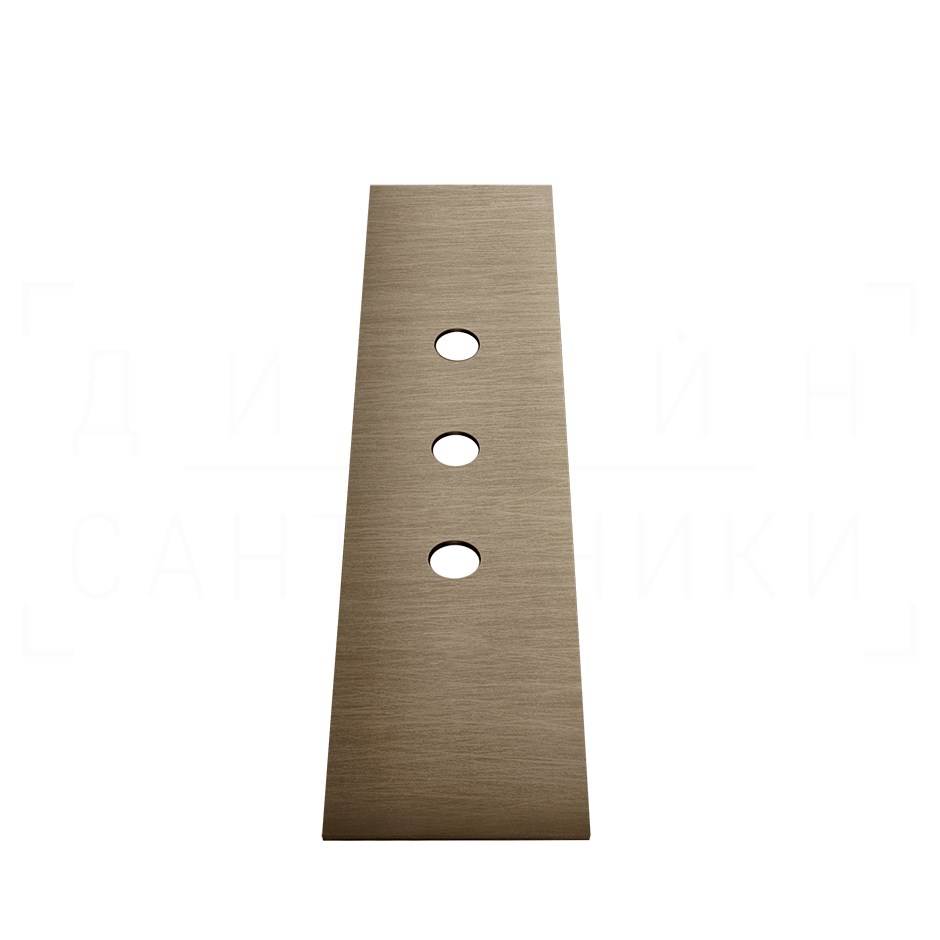 Gessi Пластина для монтажного бокса на 3 отверстия, цвет: coffee bronze brushed PVD 01663#761