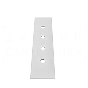 Gessi Пластина для монтажного бокса на 4 отверстия, цвет: matte white 01664#279