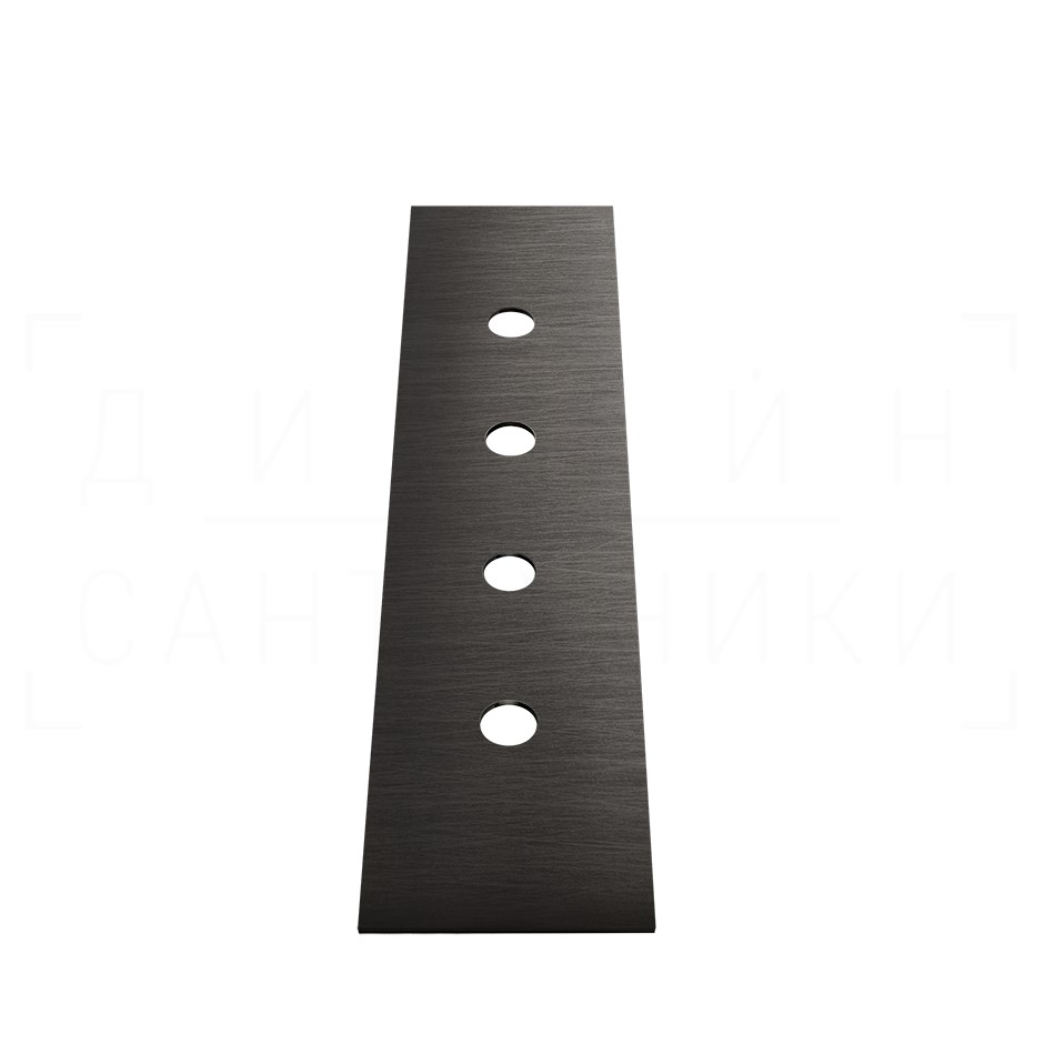 Gessi Пластина для монтажного бокса на 4 отверстия, цвет: black metal brushed PVD 01664#707