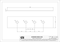 Gessi Пластина для монтажного бокса на 4 отверстия, цвет: warm bronze brushed PVD 01664#726