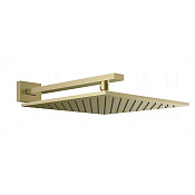 Gessi Rettangolo Верхний душ 30 см, настенный кронштейн, 1 вид струи, цвет: brushed brass PVD 15185#727
