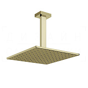 Gessi Rettangolo Верхний душ 30 см, потолочный кронштейн, 1 вид струи, цвет: brass PVD 15186#710