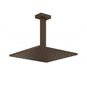 Gessi Rettangolo Верхний душ 30 см, потолочный кронштейн, 1 вид струи, цвет: dark bronze 15186#845