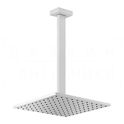 Gessi Rettangolo Верхний душ 30 см, кронштейн высота под заказ, 1 вид струи, цвет: matte white 15199#279