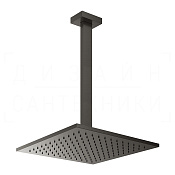 Gessi Rettangolo Верхний душ 30 см, кронштейн высота под заказ, 1 вид струи, цвет: black metal PVD 15199#707