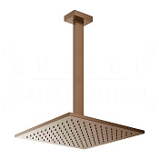 Gessi Rettangolo Верхний душ 30 см, кронш. высота под заказ, 1 вид струи, цвет: copper brushed PVD 15199#708