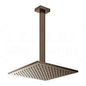 Gessi Rettangolo Верхний душ 30 см, кронш. высота под заказ, 1 вид струи, цвет: coffee bronze PVD 15199#761