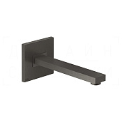Gessi Rettangolo Излив настенный 20,7 см, фиксированный, цвет: black metal brushed PVD 20114#707