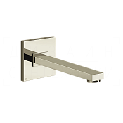 Gessi Rettangolo Излив настенный 20,7 см, фиксированный, цвет: nickel PVD 20114#720