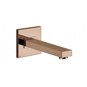 Gessi Rettangolo Излив настенный для ванны 19,6 см, фиксированный, цвет: copper PVD 20120#030