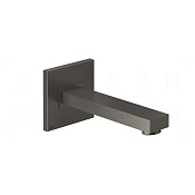 Gessi Rettangolo Излив настенный для ванны 19,6 см, фиксированный, цвет: black metal brushed PVD 20120#707