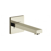Gessi Rettangolo Излив настенный для ванны 19,6 см, фиксированный, цвет: nickel PVD 20120#720