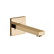 Gessi Rettangolo Излив настенный для ванны 19,6 см, фиксированный, цвет: warm bronze PVD 20120#735