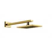 Gessi Rettangolo Верхний душ 14х21,6 см, настенный кронштейн, 1 вид струи, цвет: gold PVD 20148#246