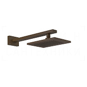 Gessi Rettangolo Верхний душ 14х21,6 см, настенный кронштейн, 1 вид струи, цвет: dark bronze 20148#845