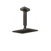 Gessi Rettangolo Верхний душ 14х21,6 см, потолоч. кронш., 1 вид струи, цвет: black metal brushed PVD 20151#707