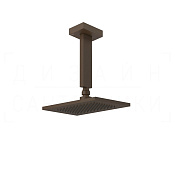 Gessi Rettangolo Верхний душ 14х21,6 см, потолочный кронштейн, 1 вид струи, цвет: dark bronze 20151#845