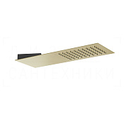 Gessi Tremillimetri Верхний душ 19,5х55 см, настенный, 1 вид струи, цвет: brushed brass PVD 33061#727