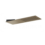 Gessi Tremillimetri Верхний душ 19,5х55 см, настенный, 1 вид струи, цвет: coffee bronze brushed PVD 33061#761