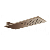 Gessi Rettangolo Верхний душ 20х55 см, настенный, 1 вид струи, цвет: copper brushed PVD 33095#708