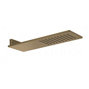 Gessi Rettangolo Верхний душ 20х55 см, настенный, 1 вид струи, цвет: antique brass 33095#713