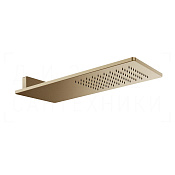 Gessi Rettangolo Верхний душ 20х55 см, настенный, 1 вид струи, цвет: warm bronze brushed PVD 33095#726